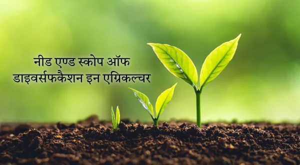 नीड एण्ड स्कोप ऑफ डाइवर्सफकैशन इन एग्रिकल्चर