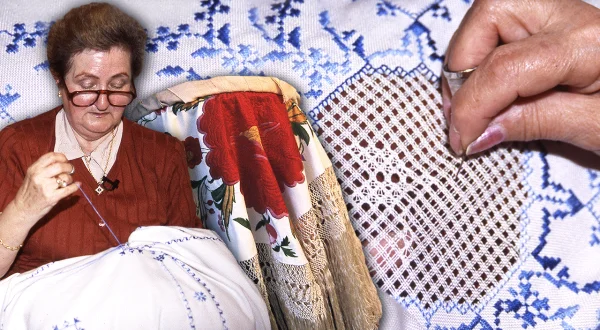 Bordados y deshilados. Confección de mantones, flecos y manteles a mano con hilo, aguja y paciencia