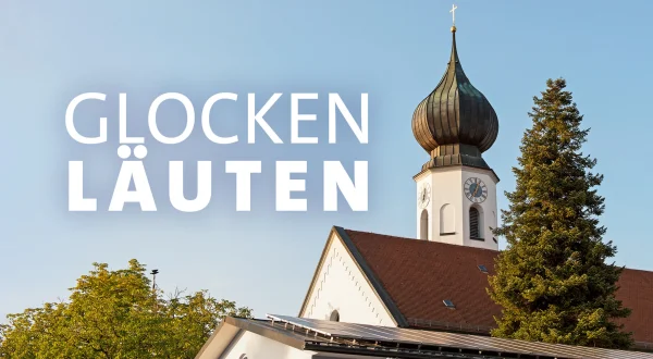 Glockenläuten aus der Stiftskirche in Edelstetten in Schwaben