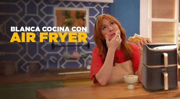 Blanca cocina con air fryer