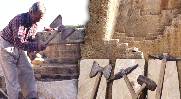 Cantería tradicional. Arte de labrar la piedra de marés en bloques para la construcción