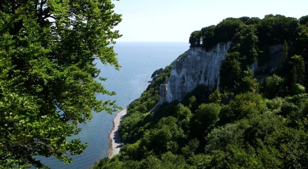 Rügen_ weißer Sand und Fels, grüne Wiesen und Wälder