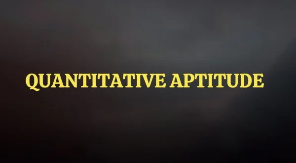Quantitative Aptitude