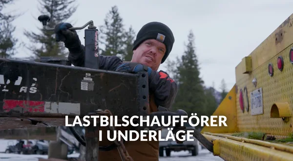 Lastbilschaufförer i underläge