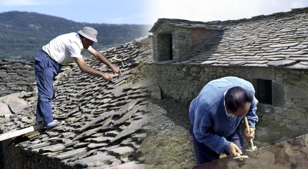 Tejados de losa. Construcción tradicional y restauración de tejados con estas piedras