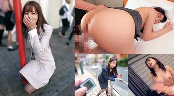 ★素人美少女とリモコンバイブお散歩9ー黒パンストOL編ー