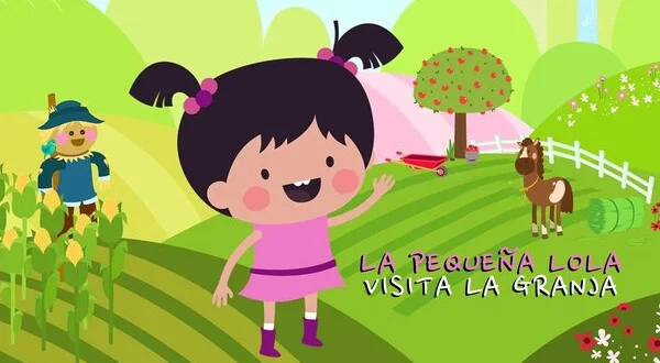 La pequeña Lola visita la granja