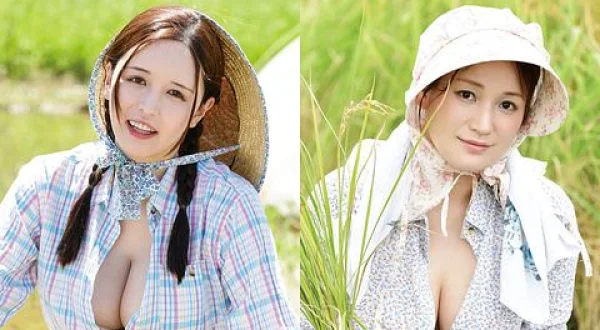 ★巨乳を揺らして米作りする農家の嫁が夜は絶頂快楽！ 若林ゆりな・仲野梢