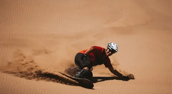 Sandboarding on Dragon Hill
