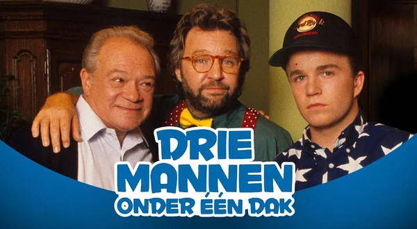 Drie mannen onder een dak