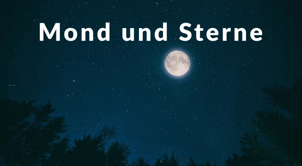 Mond und Sterne