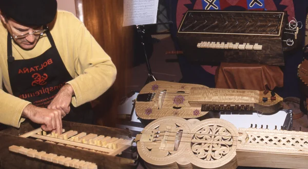 Organistrum o zanfona. Fabricación artesanal de este instrumento musical
