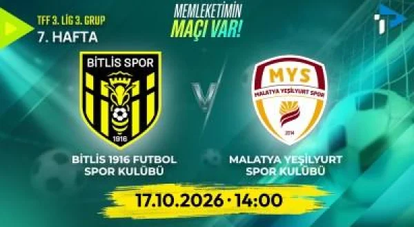 Bitlis 1916 Futbol - Malatya Yeşilyurt Spor