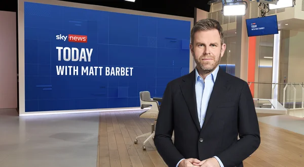 Live: Sky News Today with Matt Barbet