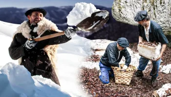 Conservación ancestral del hielo en neveras naturales de la montaña para su consumo en verano