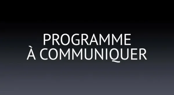 Programme à communiquer