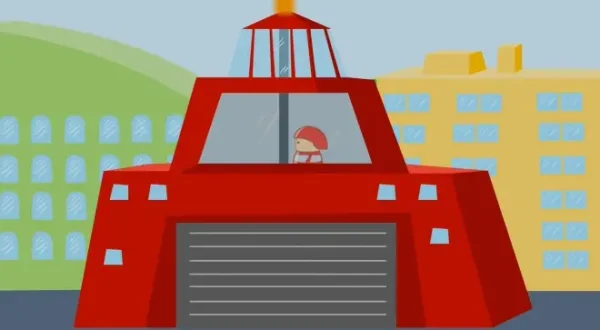 Feuerwehrmänner in Aktion
