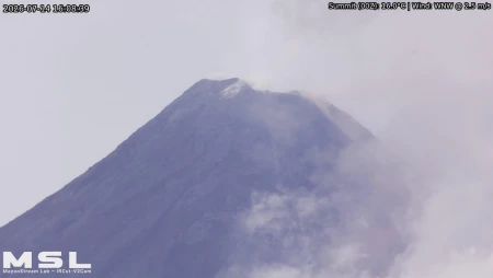 Mayon Volcano Eruption - South-Southwest View