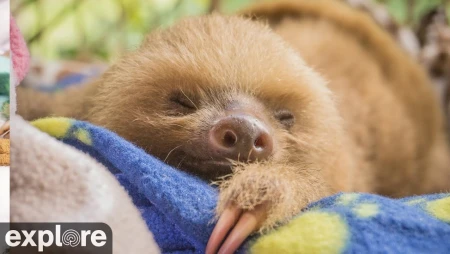 Baby Sloth Cam - Rescued Sloths in Costa Rica