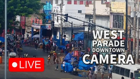 Downtown Kingston - West Parade Jamaica Street View