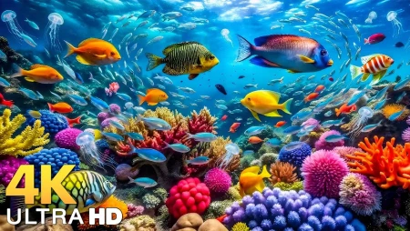 Underwater Aquarium - Coral Reefs and Jellyfish