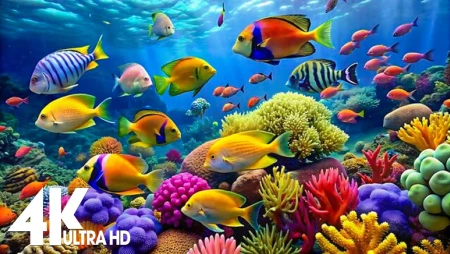 Aquarium Coral Reef Fish - 4K Video