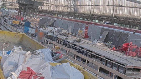 Amsterdam - De Vijf Bruggen - Railway Bridge Construction