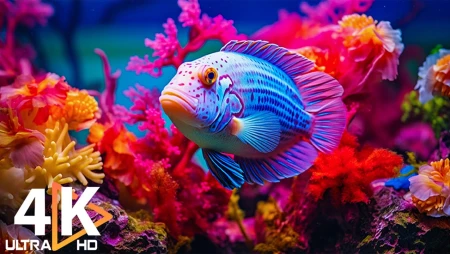 4K Aquarium - Underwater Coral Reef